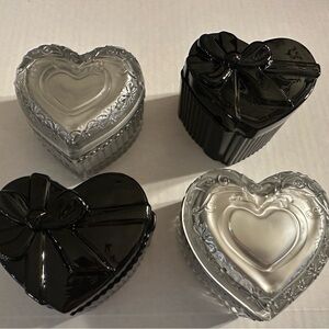 Heart-Shaped Glass Candle Holders (Empty)